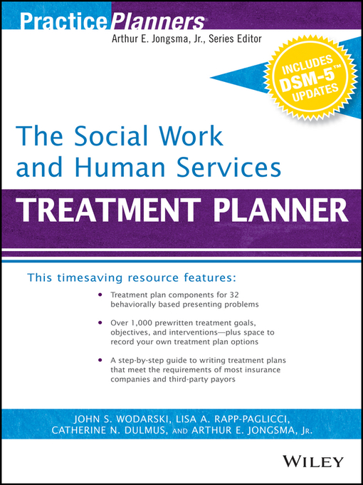 Cover image for The Social Work and Human Services Treatment Planner, with DSM 5 Updates